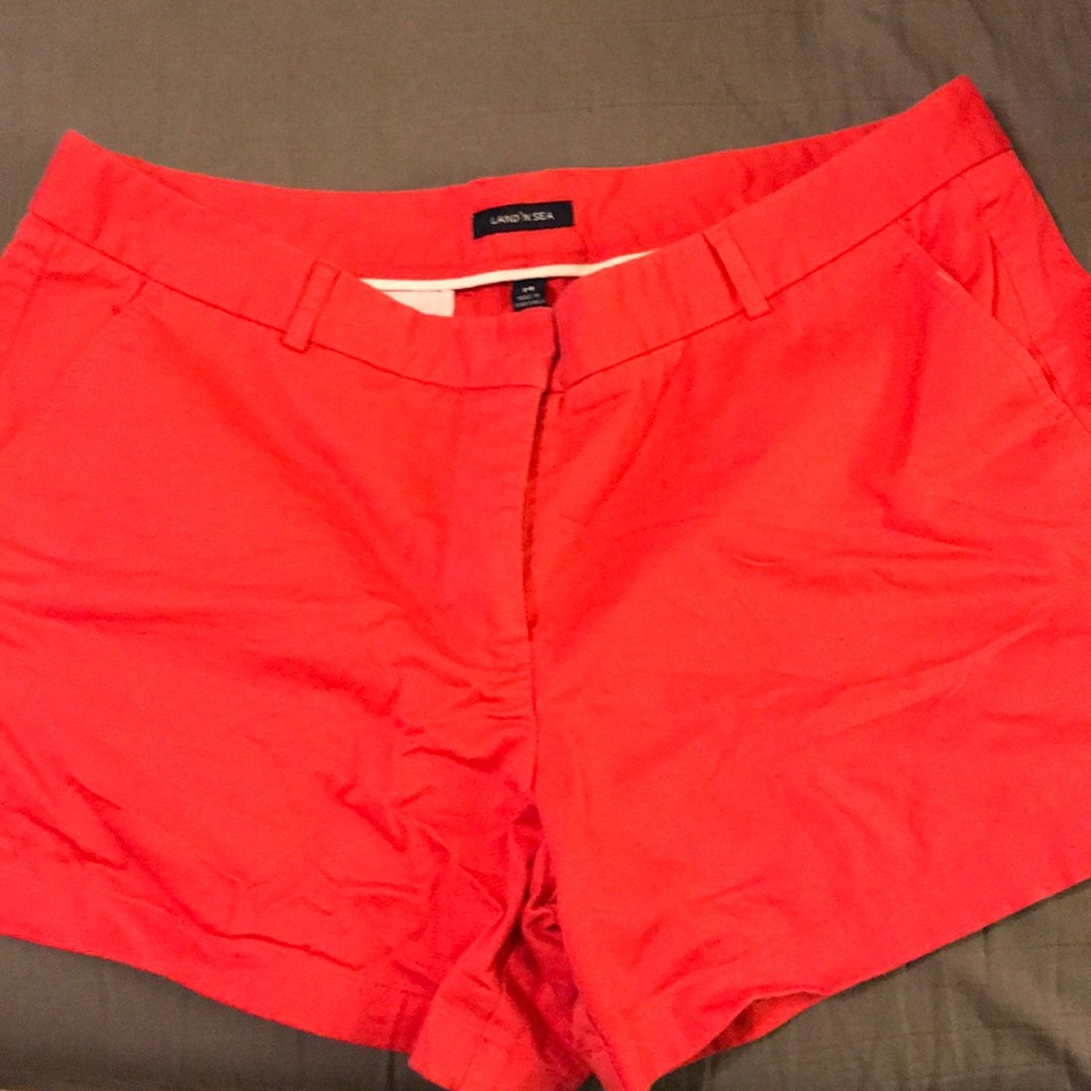 Coral chino shorts